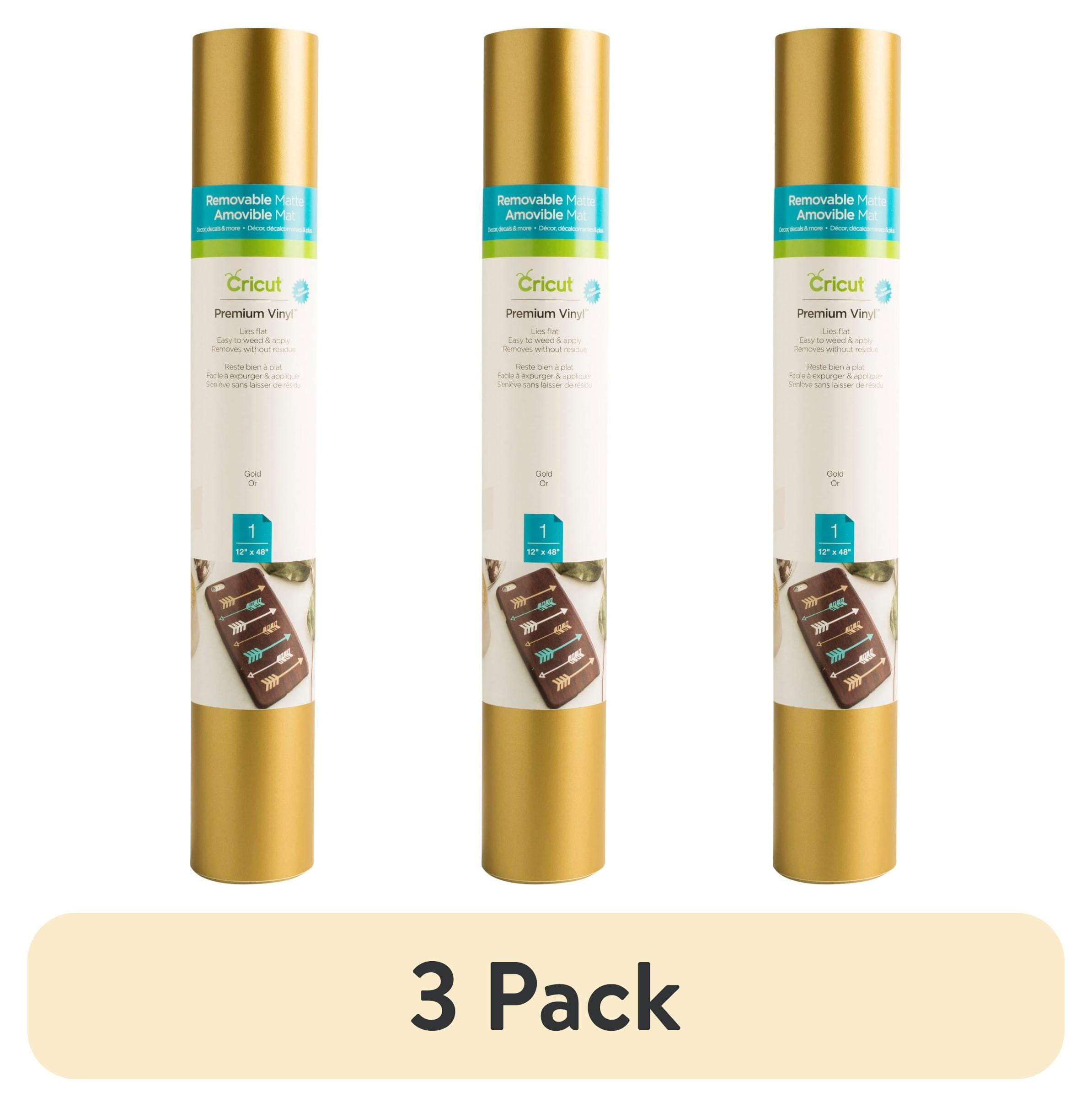 (3 pack) Cricut Premium Vinyl Removable, 12" x 48"