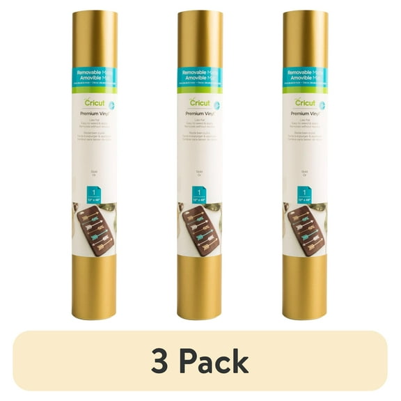 (3 pack) Cricut Premium Vinyl Removable, 12" x 48"