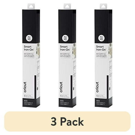 (3 pack) Cricut® Smart Iron-On™ Vinyl (3 ft) - Black, 13" x 36"