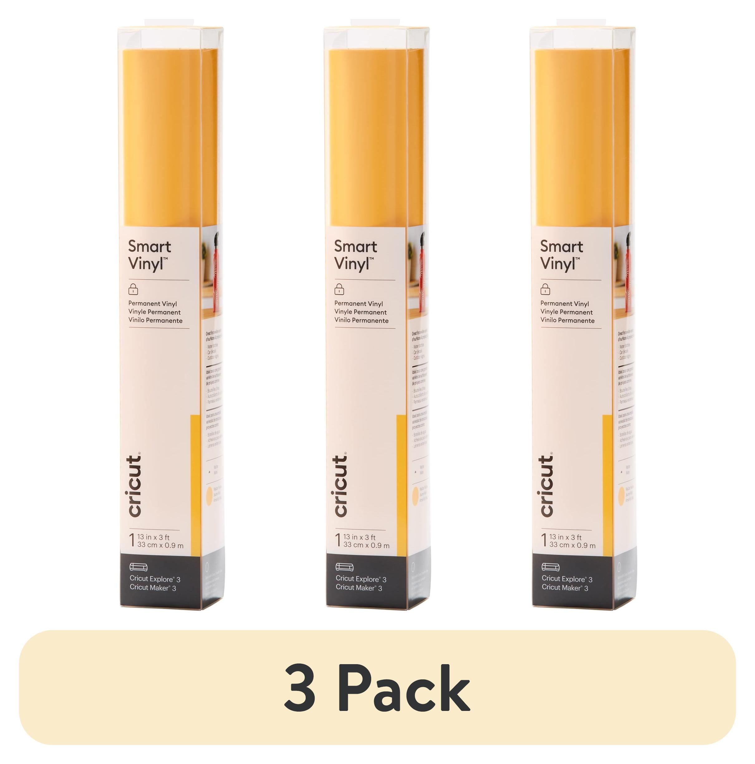 (3 pack) Cricut Smart Vinyl  Permanent (3 ft), 13" x 36"