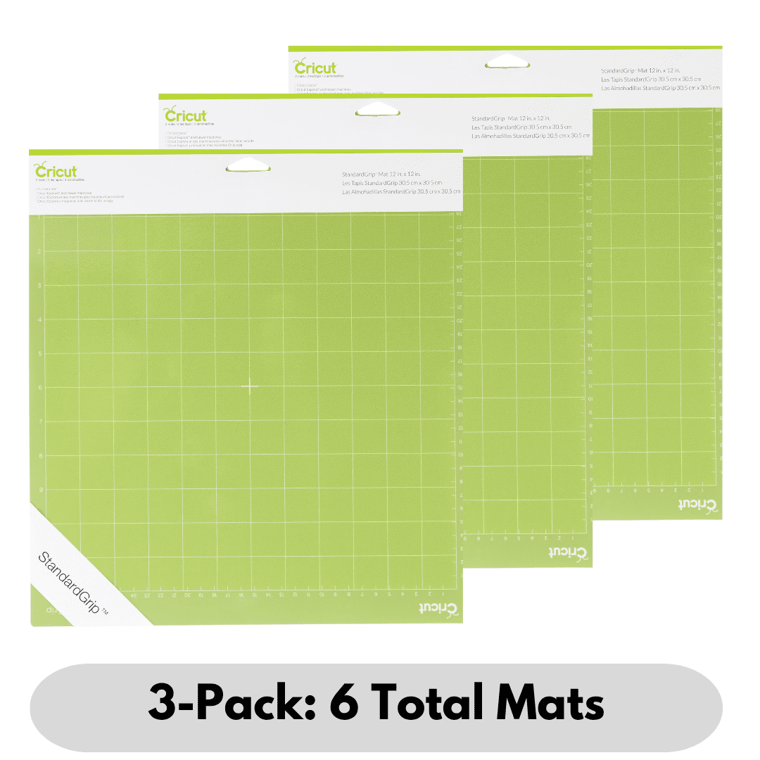 (3 pack) Cricut StandardGrip Machine Mat, 12 in x 12 in (2 ct), Green, , NA