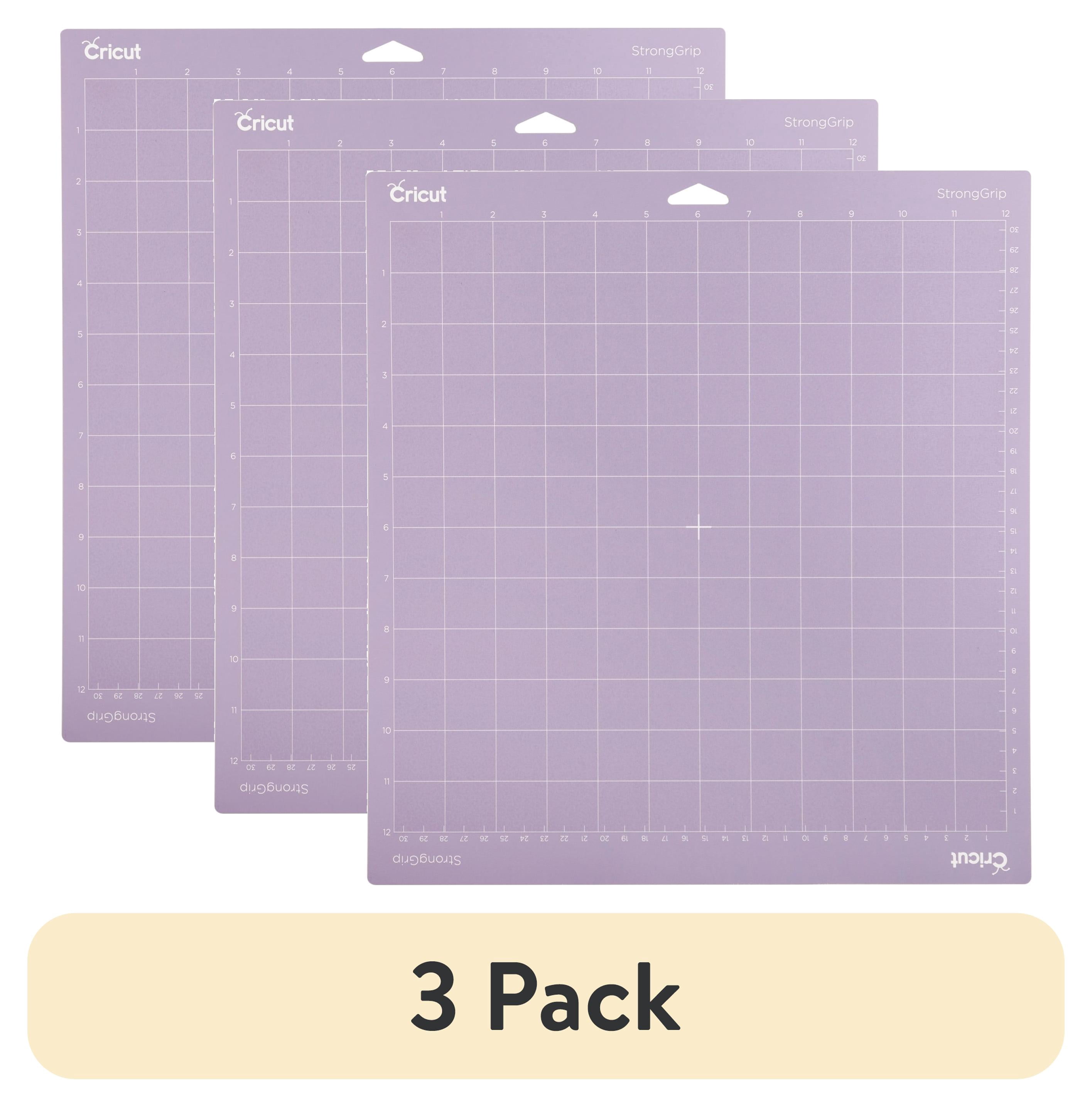 (3 pack) Cricut StrongGrip Adhesive Cutting Machine Mat, 12 in x 12 in, Lilac