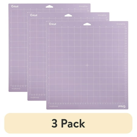 (3 pack) Cricut StrongGrip Adhesive Cutting Machine Mat, 12 in x 12 in, Lilac