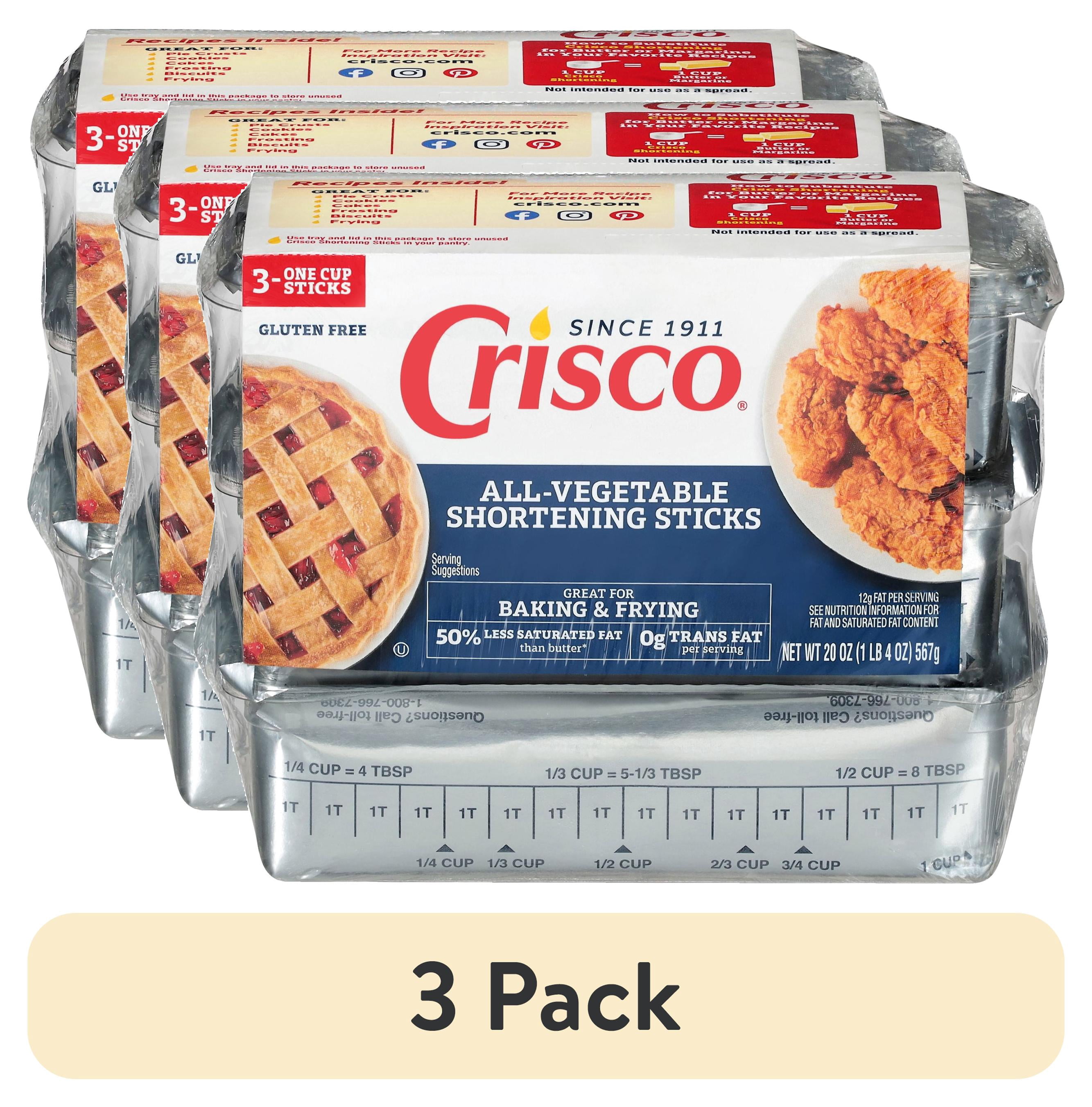 Crisco, All-Vegetable Shortening Sticks, 20 oz, 3pk - Walmart.com