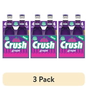 (3 pack) Crush Grape Soda Made with Sugar, 12 fl oz, 4 pack