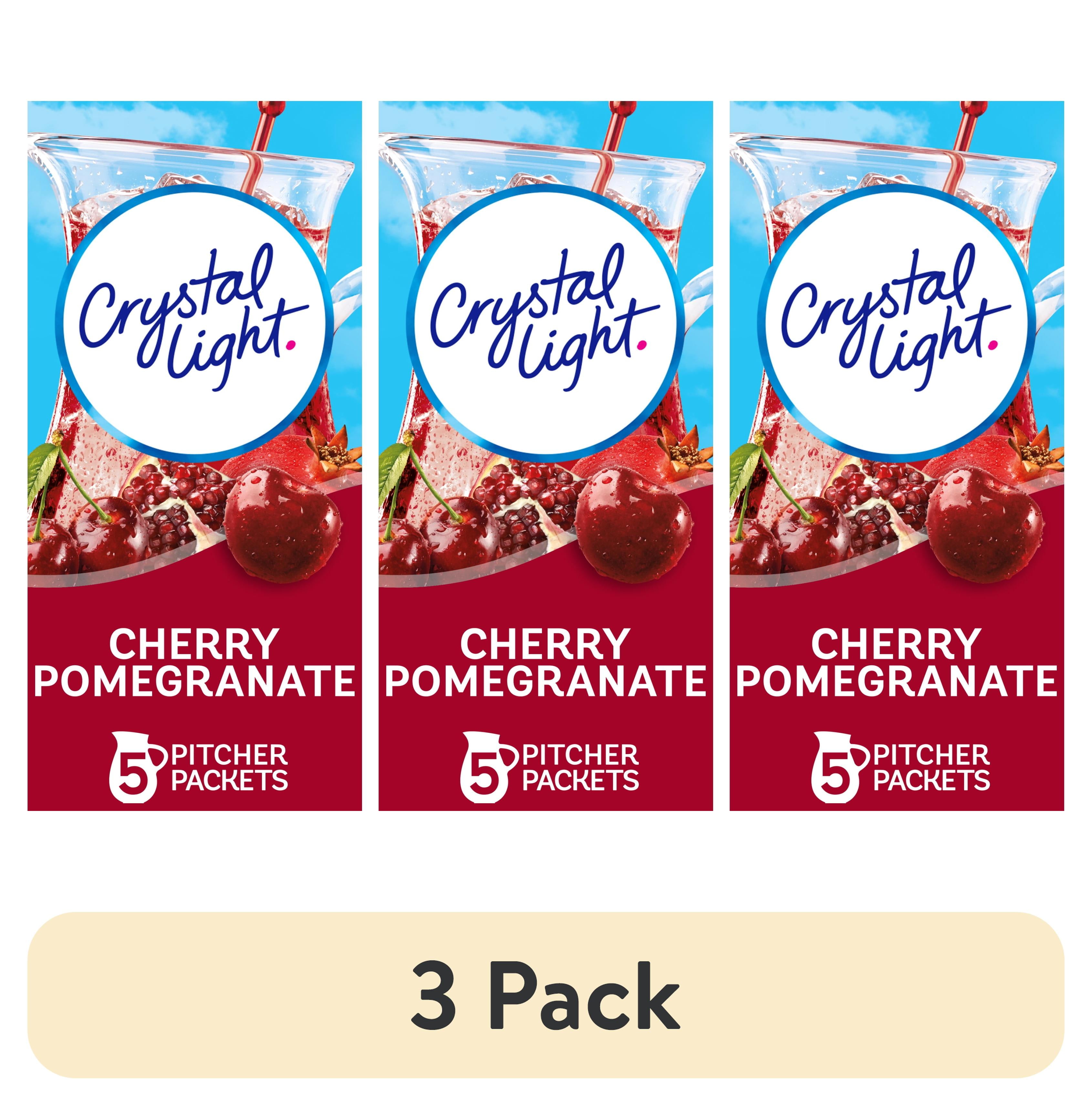 (3 pack) Crystal Light Drink Mix, 5 Pitcher Packets, for Flavorful  Hydration and Shareable Refreshment, Cherry Pomegranate, flavored with  other 