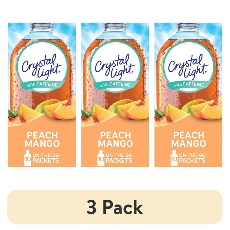3 pack) Crystal Light Peach Mango Sugar Free Drink Mix