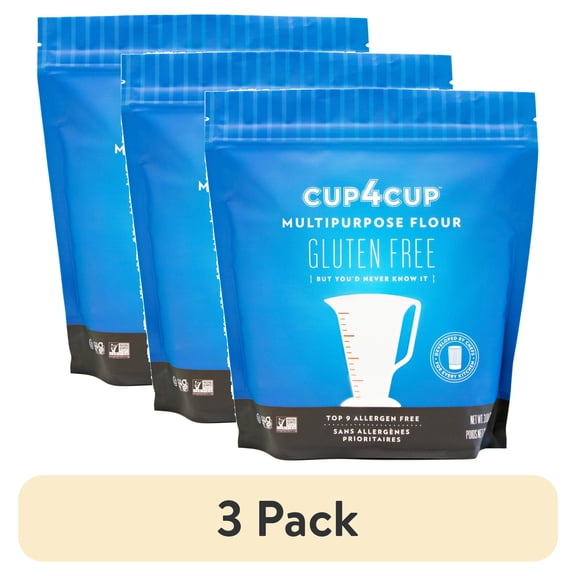 (3 pack) Cup 4 Cup Gluten Free Multipurpose Flour Blend, 3 lb Resealable Bag