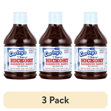 (3 pack) Curley's Famous Original Hickory All Natural Barbecue Sauce 38 oz