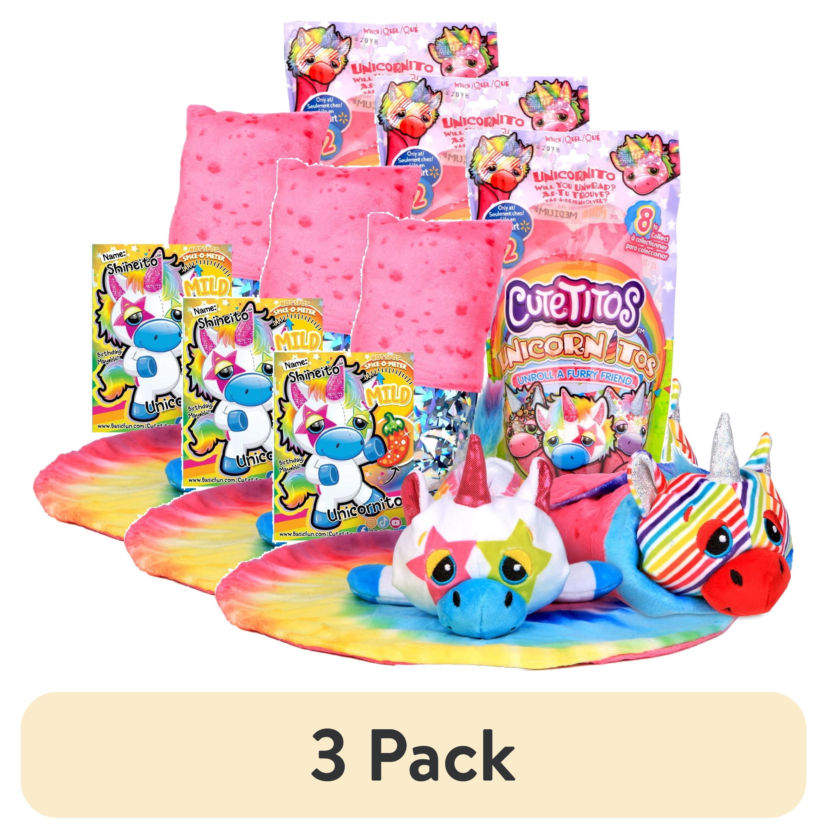 (3 pack) Cutetitos Unicornitos - Surprise Stuffed Animals - Collectible Plush Unicorns (Styles May Vary)