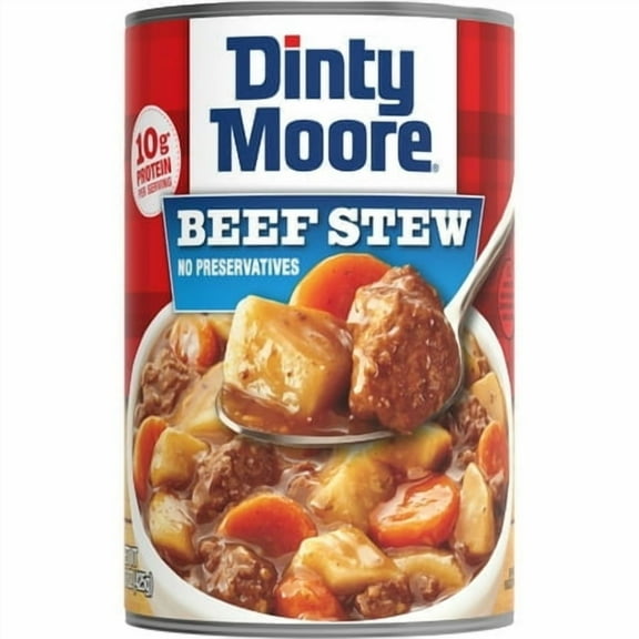 (3 pack) DINTY MOORE Beef Stew with Potatoes and Carrots, Shelf Stable, Packaged Meals, 15 oz Steel Can