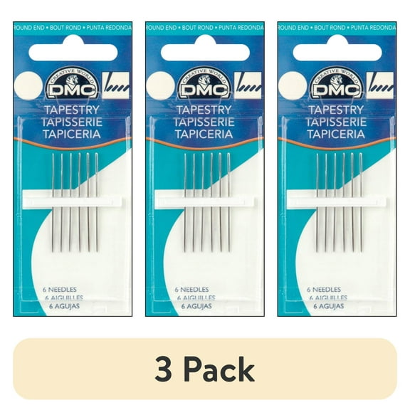 (3 pack) DMC 1767-13 Tapestry Hand Needles, 2-Pack, Size 13