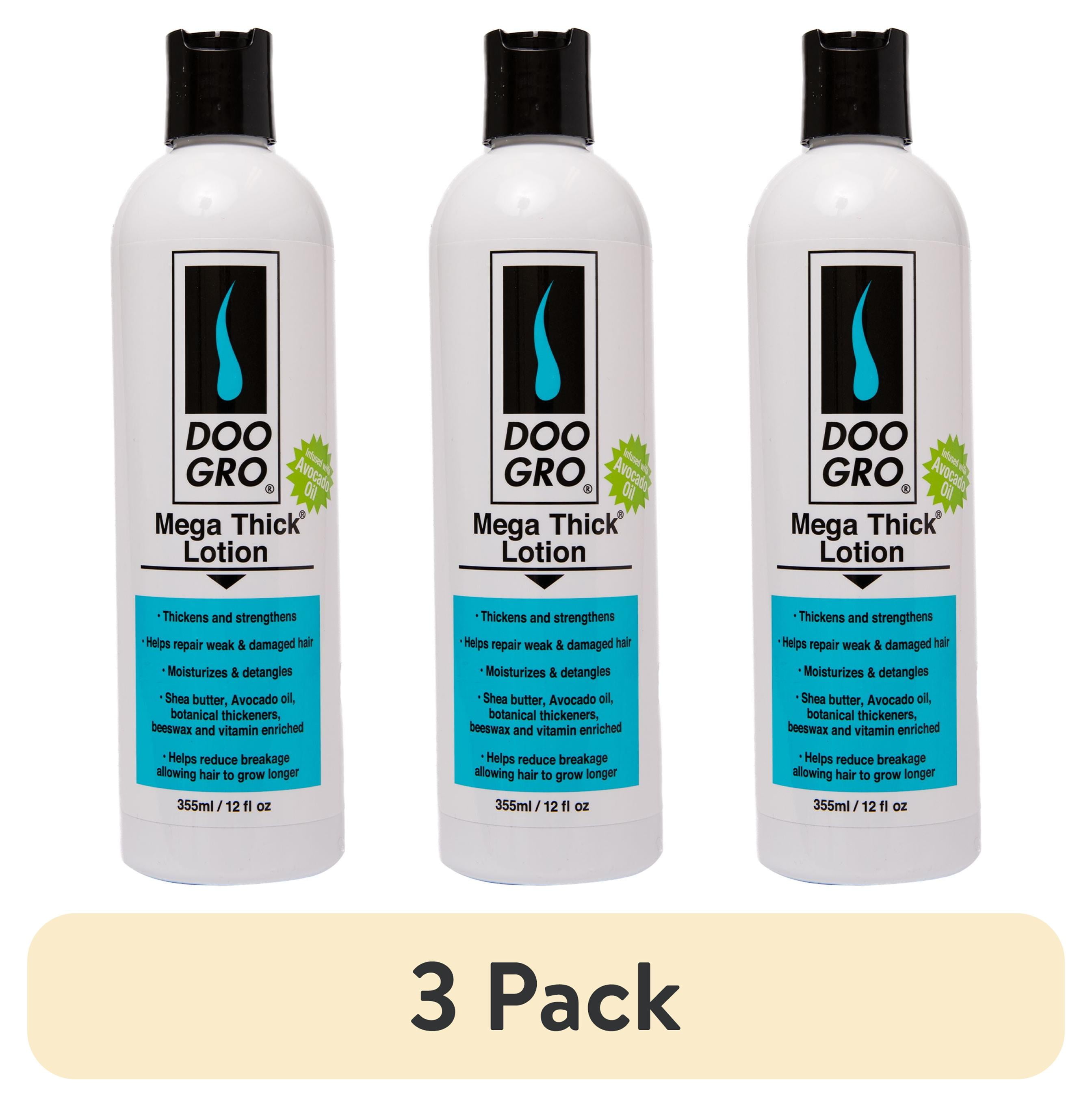 (3 pack) DOO GRO Mega Thick Lotion, Avocado Oil 12 oz., Moisturizing, Unisex