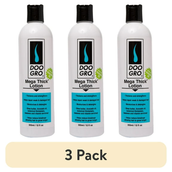 (3 pack) DOO GRO Mega Thick Lotion, Avocado Oil 12 oz., Moisturizing, Unisex