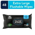 thumbnail image 1 of (3 pack) DUDE Wipes Flushable Wipes, XL Wet Wipes for At Home Use, Unscented, 48 Count, 1 of 8