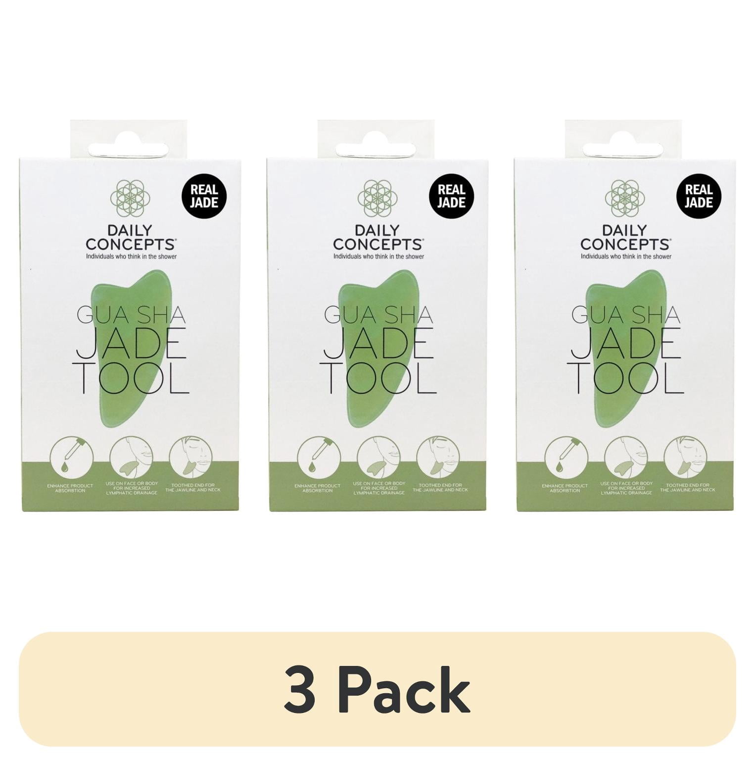 (3 pack) Daily Concepts Jade Gua Sha Facial Tool