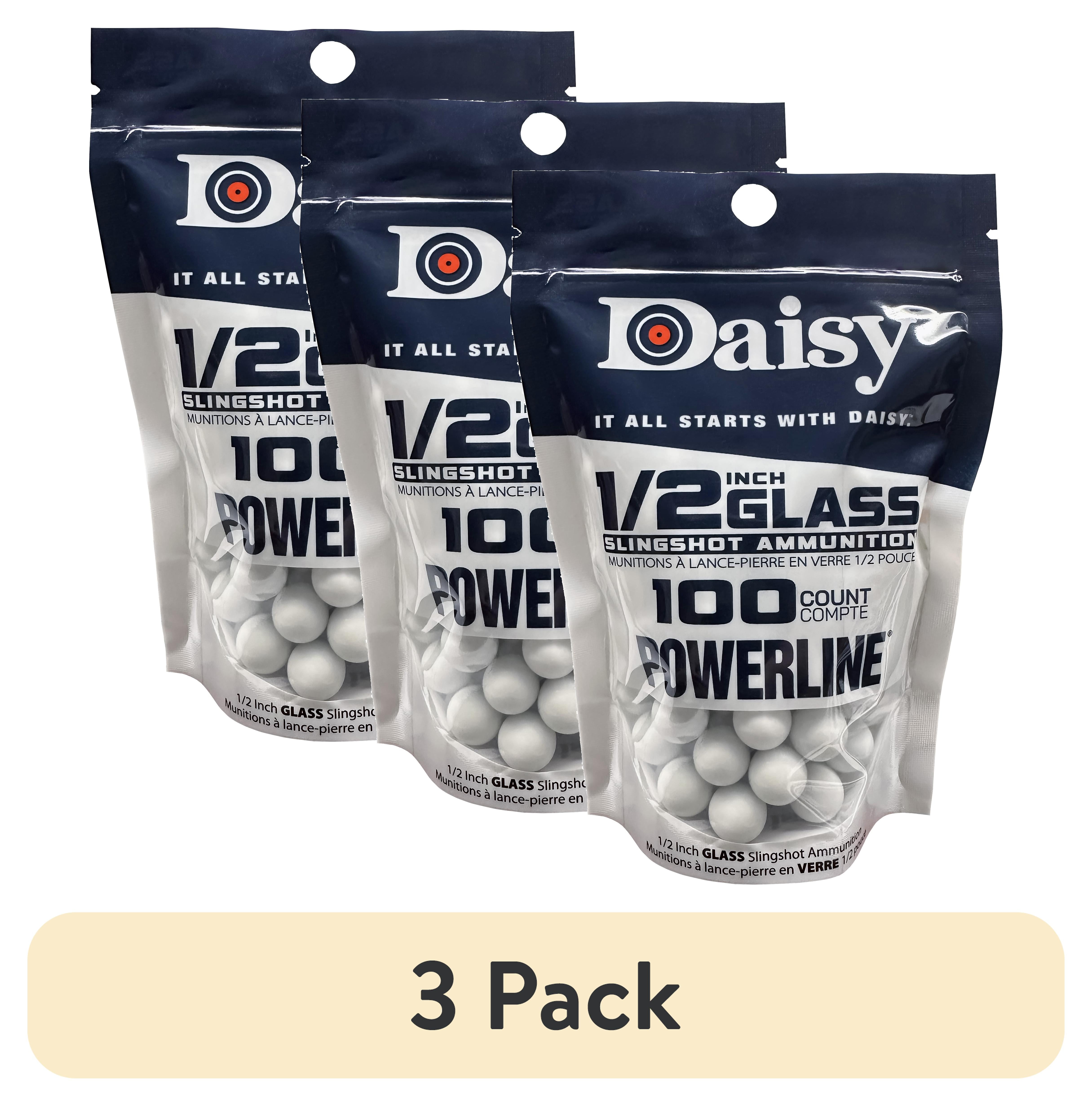 (3 pack) Daisy Powerline 1/2" Glass Sling Shot Ammo 100 Count