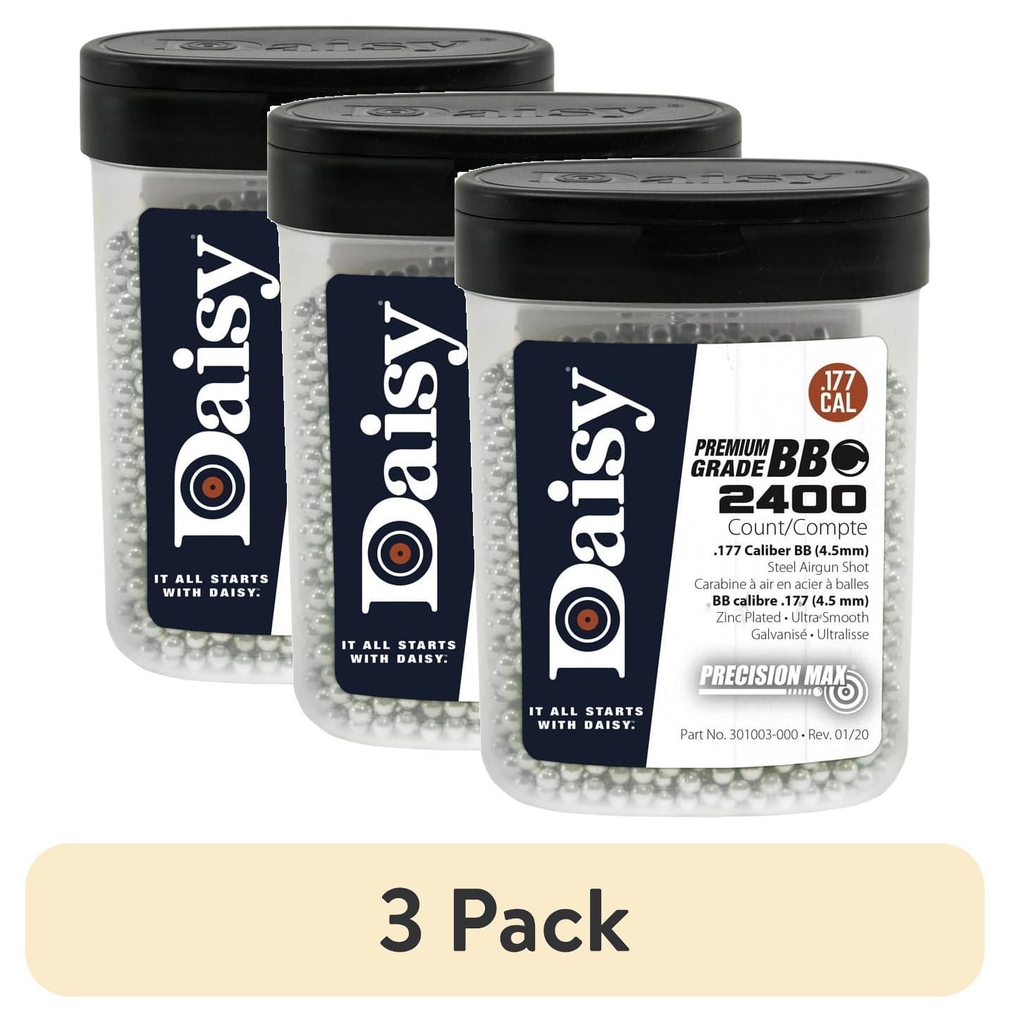 トイガン Daisy Steel BB, .177, 4000-Ct 3 pack) Daisy Precision Max 0.177 Caliber 2,400 Count BB