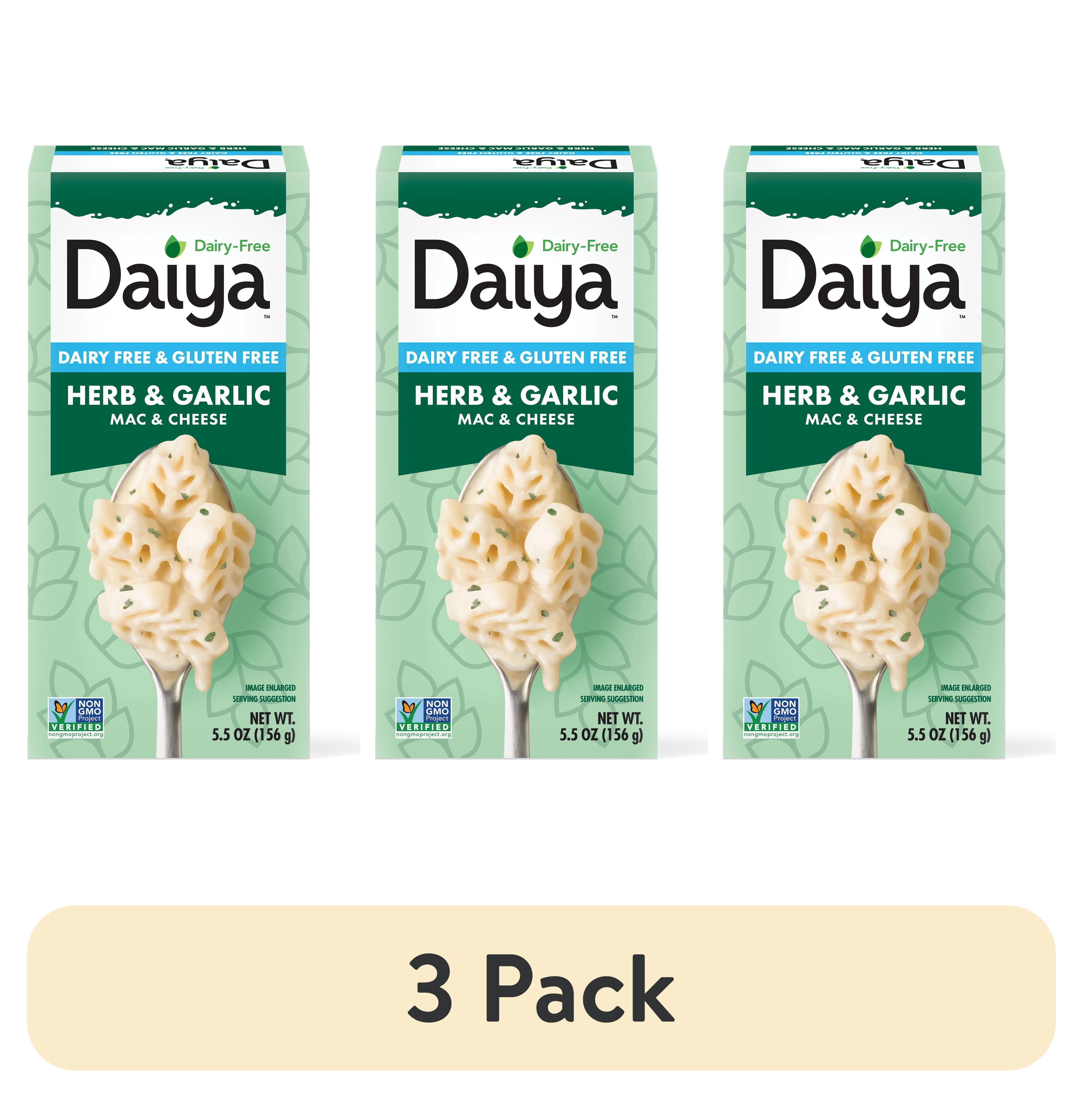 (3 pack) Daiya Dairy Free Gluten Free Herb and Garlic Mac & Cheese, Vegan, 5.5 oz (Shelf Stable)