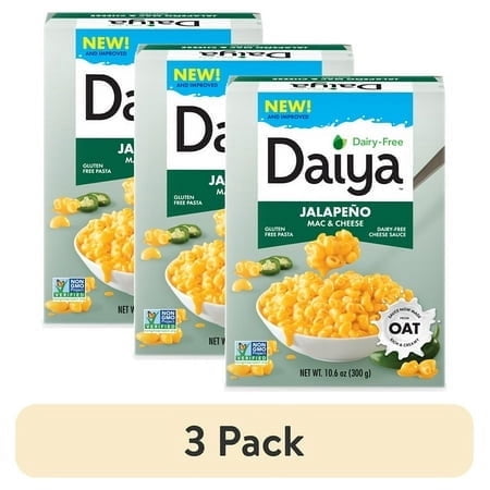 (3 pack) Daiya Dairy Free Jalapeño Vegan Mac & Cheese 10.6 oz, Shelf Stable