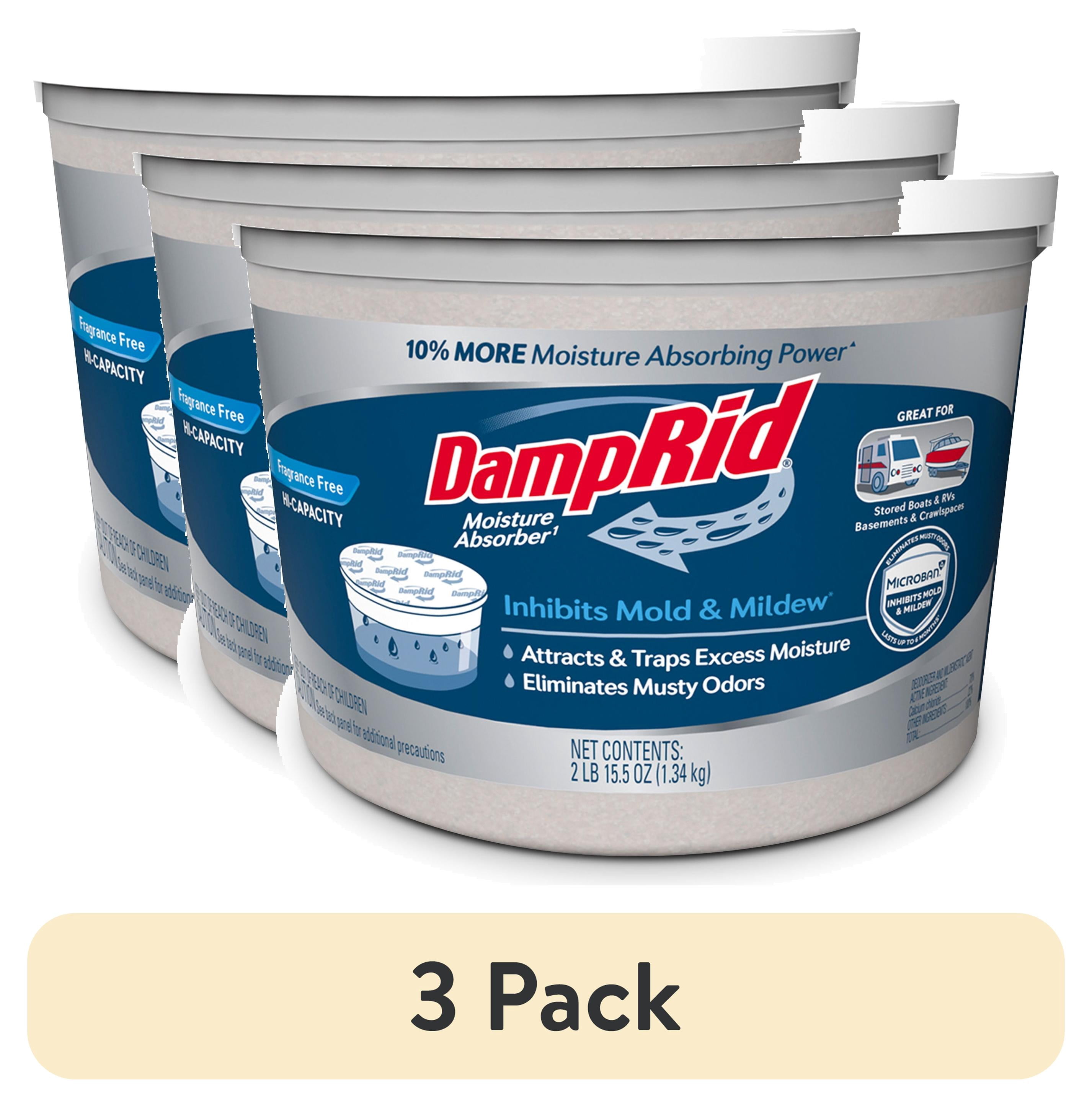 (3 pack) DampRid Hi-Capacity Moisture Absorber – Fragrance Free – 2LB 15.5OZ