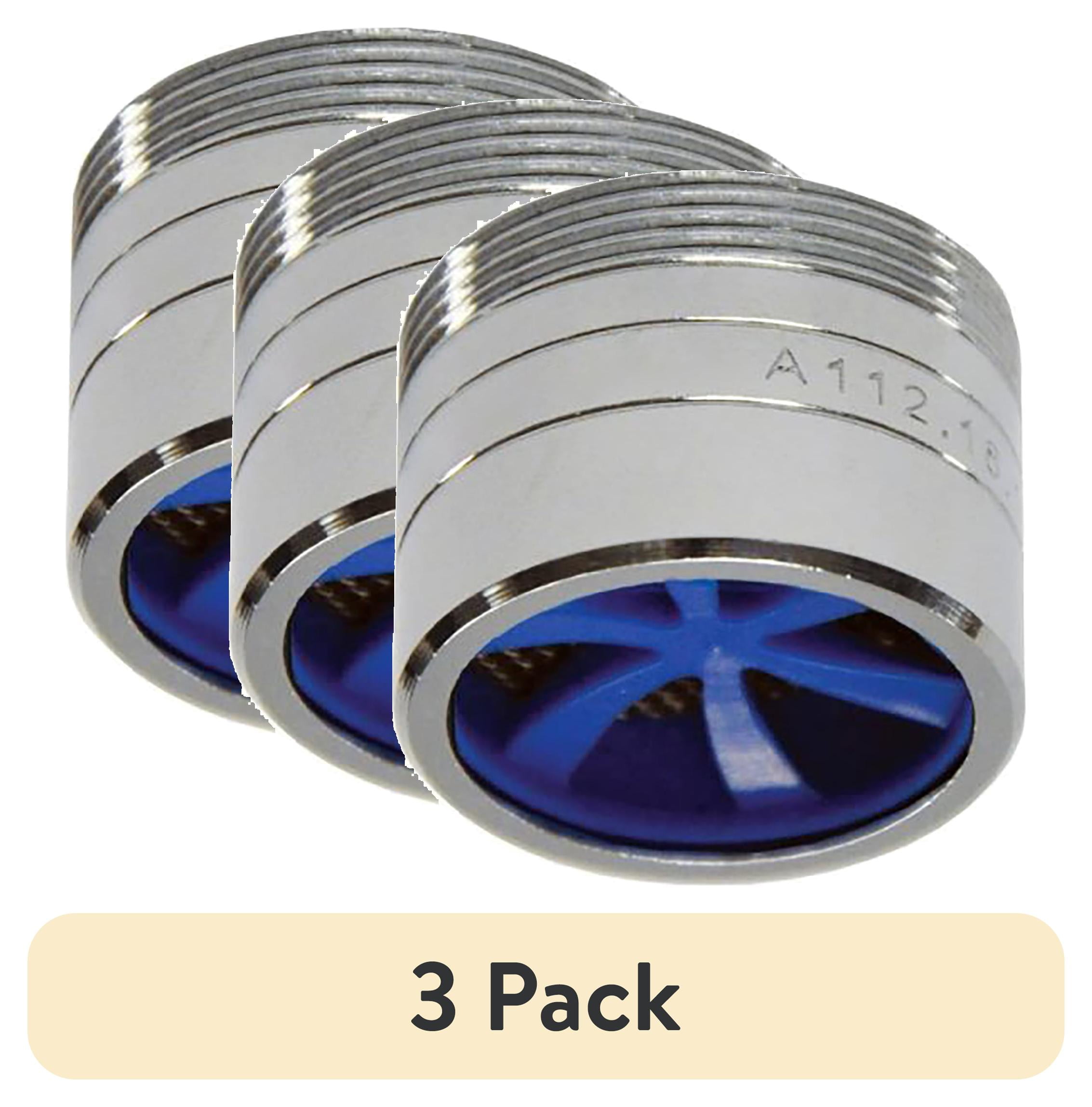 (3 pack) Danco 1.5 GPM Dual Thread Water-Saving Aerator in Chrome (10476)
