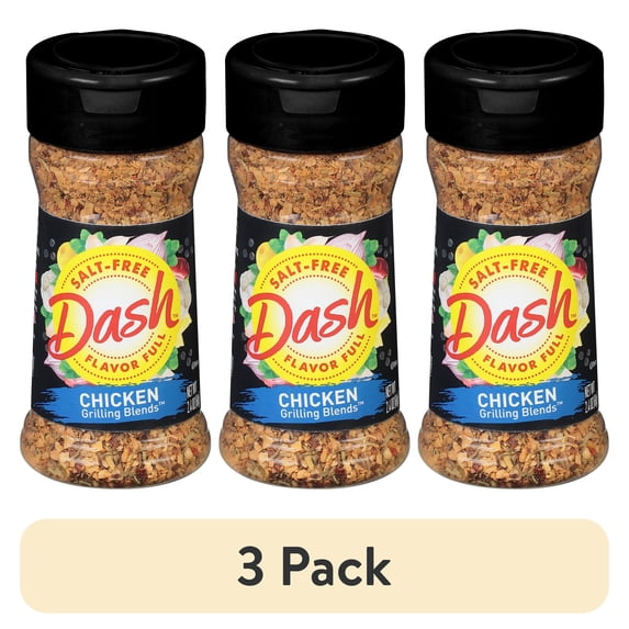 (3 pack) Dash Chicken Grilling Blends, Salt Free, 2.4 oz