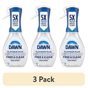 3 pack Dawn Powerwash Spray, Dish Soap, Dishwashing Liquid, Free & Clear, 1 Starter Kit, 16 Fl Oz