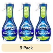 3 pack Dawn Powerwash Apple Dish Spray, Dish Soap Starter Kit, 16 fl oz