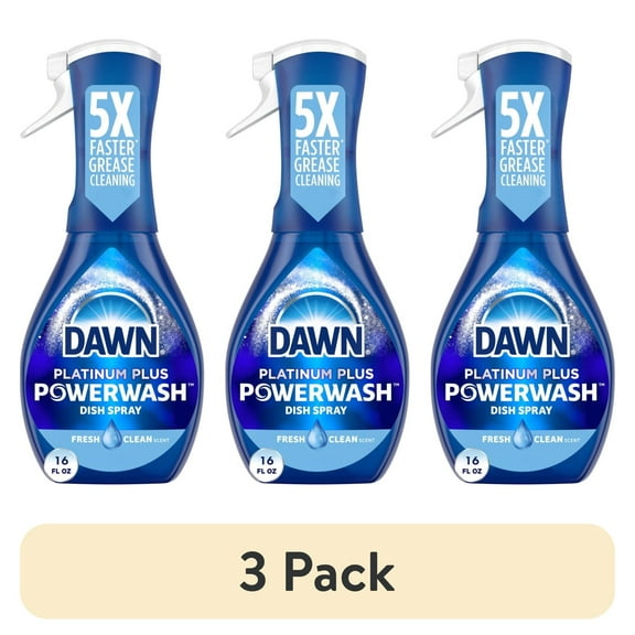(3 pack) Dawn Powerwash Dish Soap Spray, Dishwashing Liquid Fresh, 16 fl oz