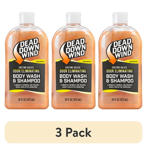 (3 pack) Dead Down Wind Pearlized Body Wash and Shampoo - 16 Fluid Ounces