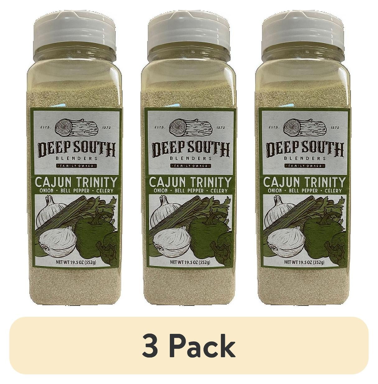 (3 pack) Deep South Cajun Trinity Spice Blend 19.5 oz Resealable Jars
