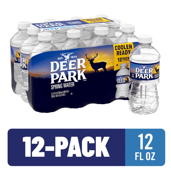 (3 pack) Deer Park Spring Water, 12 fl oz, 12-Pack Plastic Bottles