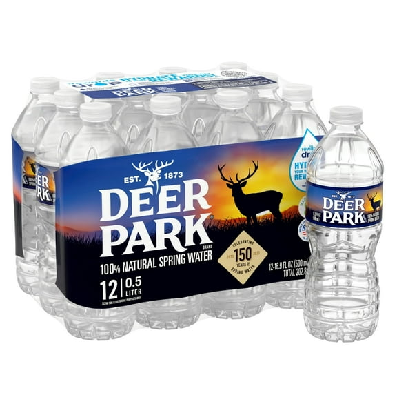 (3 pack) Deer Park Spring Water, 16.9 Fl Oz, 12-Pack Plastic Bottles