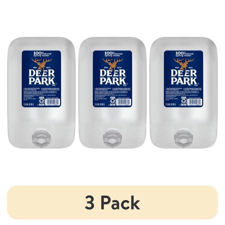 (3 pack) Deer Park Spring Water, 2.5 gal, Single Plastic Jug