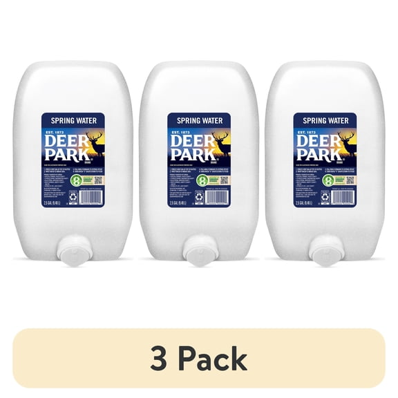 (3 pack) Deer Park Spring Water, 2.5 Gallon, Single Plastic Jug