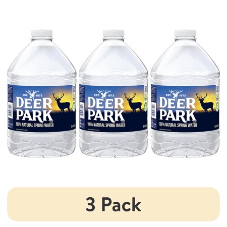 (3 pack) Deer Park Spring Water, 3 Liter, Single Plastic Jug