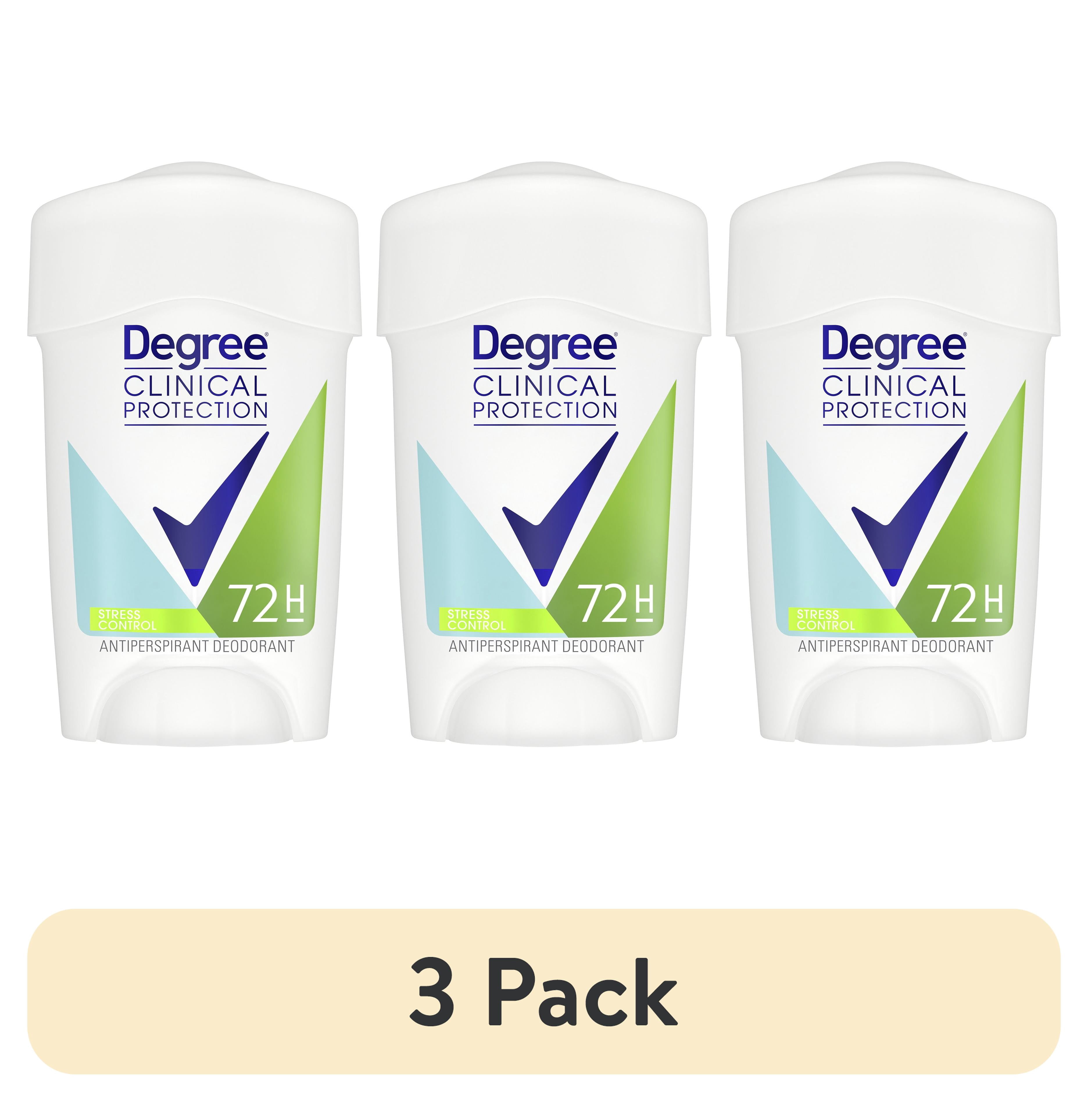 (3 pack) Degree Clinical Protection Stress Control Women's Antiperspirant Deodorant 1.7 oz, Female