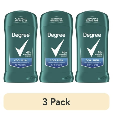 (3 pack) Degree Men Original Antiperspirant Deodorant for Men Cool Rush, 2.7 oz