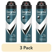 3 pack Degree Men Antiperspirant Deodorant Dry Spray 72 Hour Sweat & Odor Protection Black+White, 3.8 oz