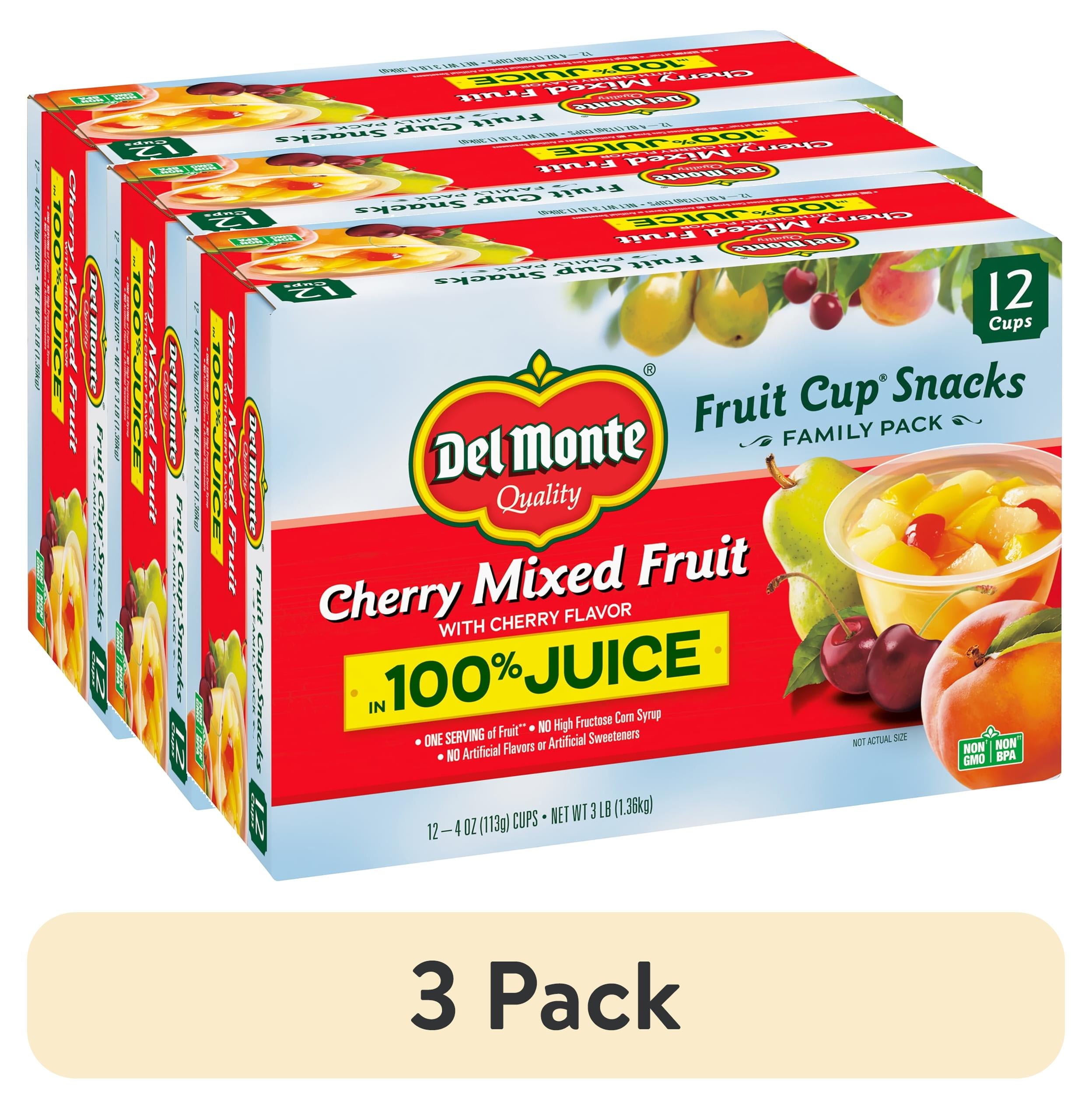 Del Monte Cherry Flavored Mixed Fruit in 100% Juice Fruit Del Monte Cherry Flavored Mixed Fruit in 100% Juice Fruit