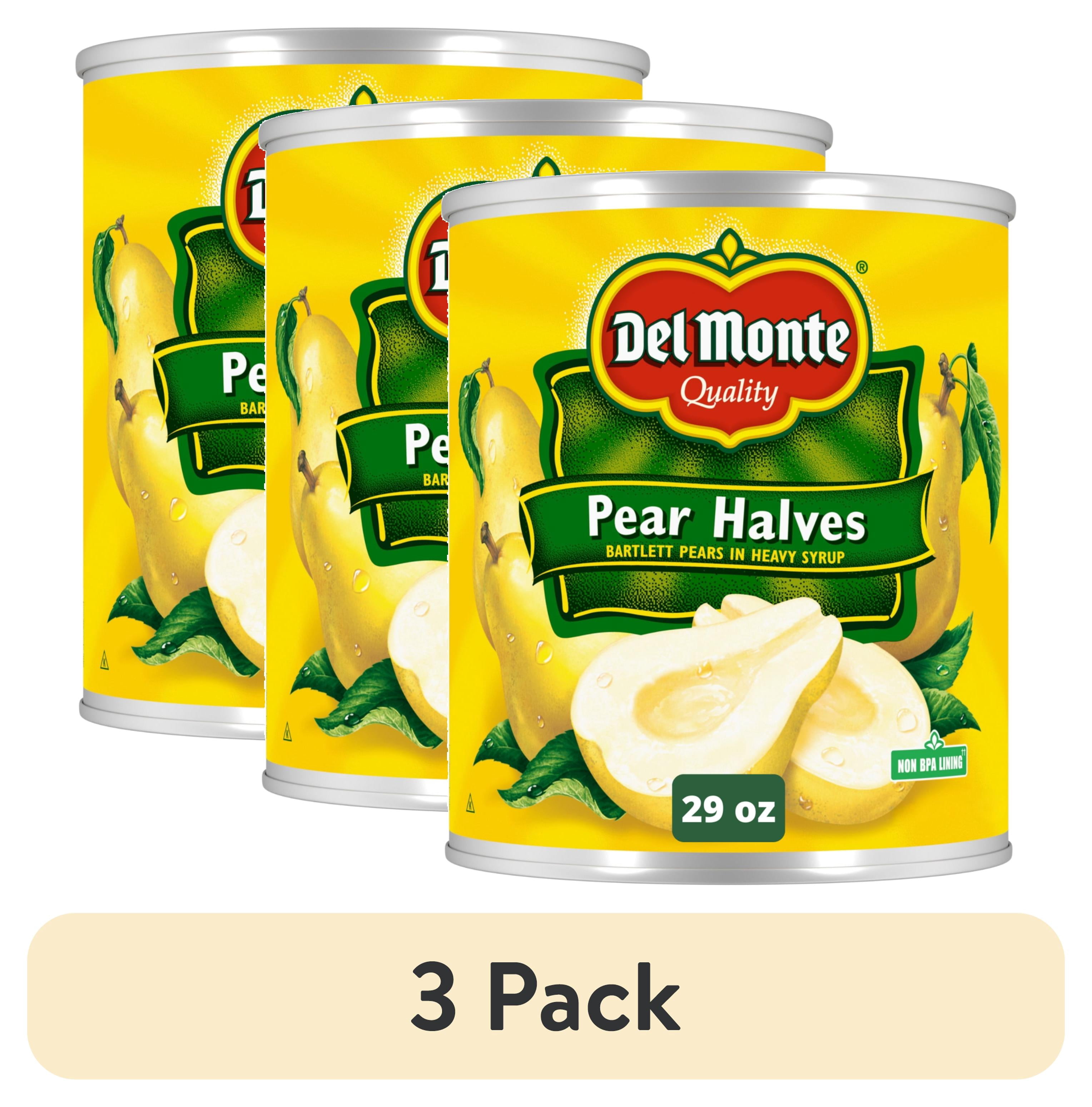(3 pack) Del Monte Pear Halves in Heavy Syrup, 29 oz Can