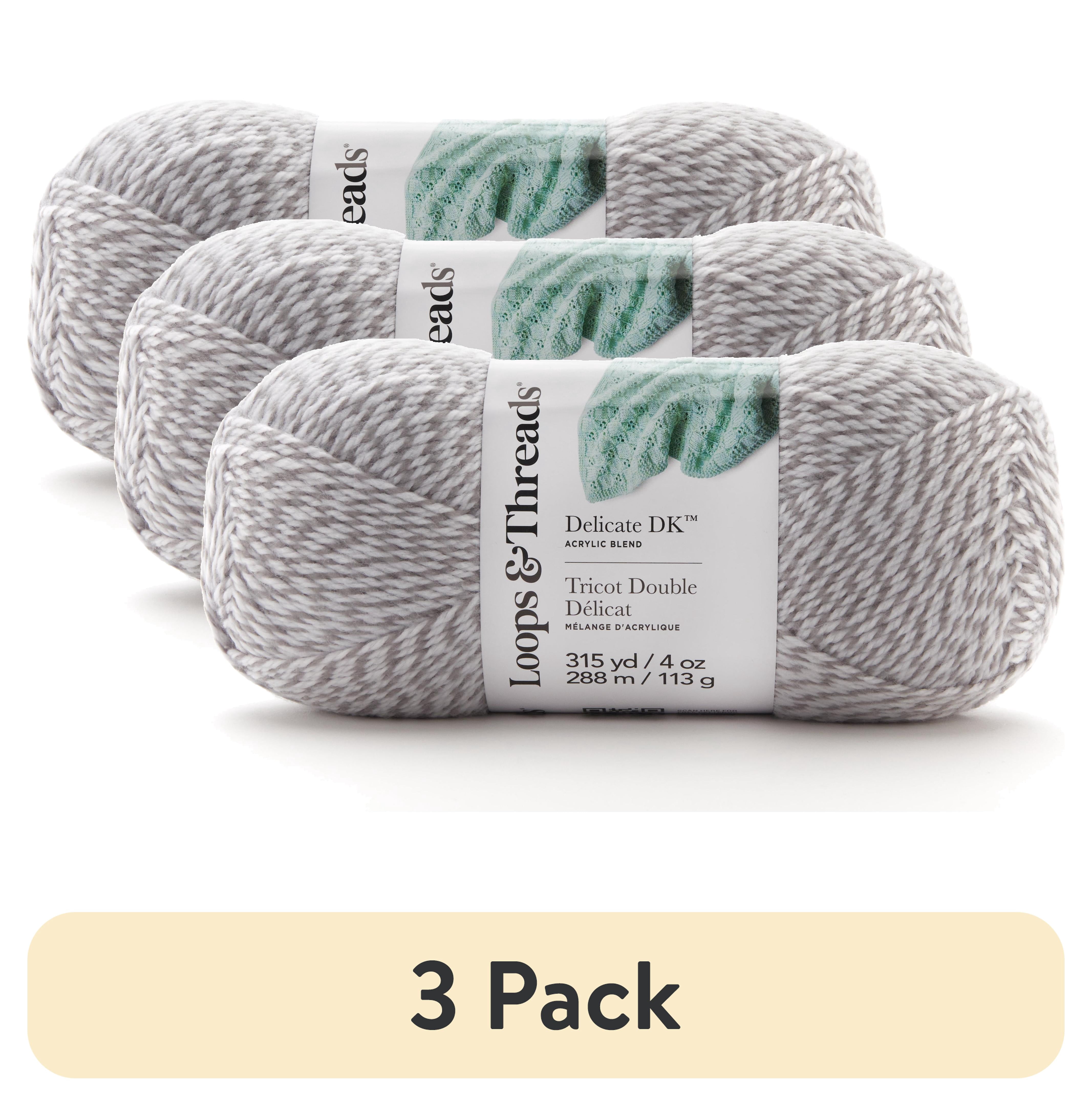 Lopping Thread (3 pack) Delicate DK Yarn by Loops & Threads - Yarn for Knitting ...