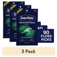thumbnail image 1 of (3 pack) DenTek Triple Clean Advanced Clean Floss Picks, No Break Floss, 90 Count, 1 of 18