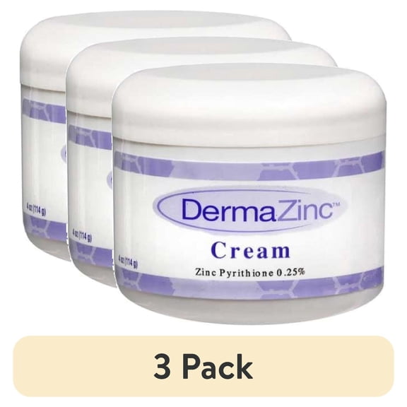 (3 pack) DermaZinc Cream - 4 oz Jar