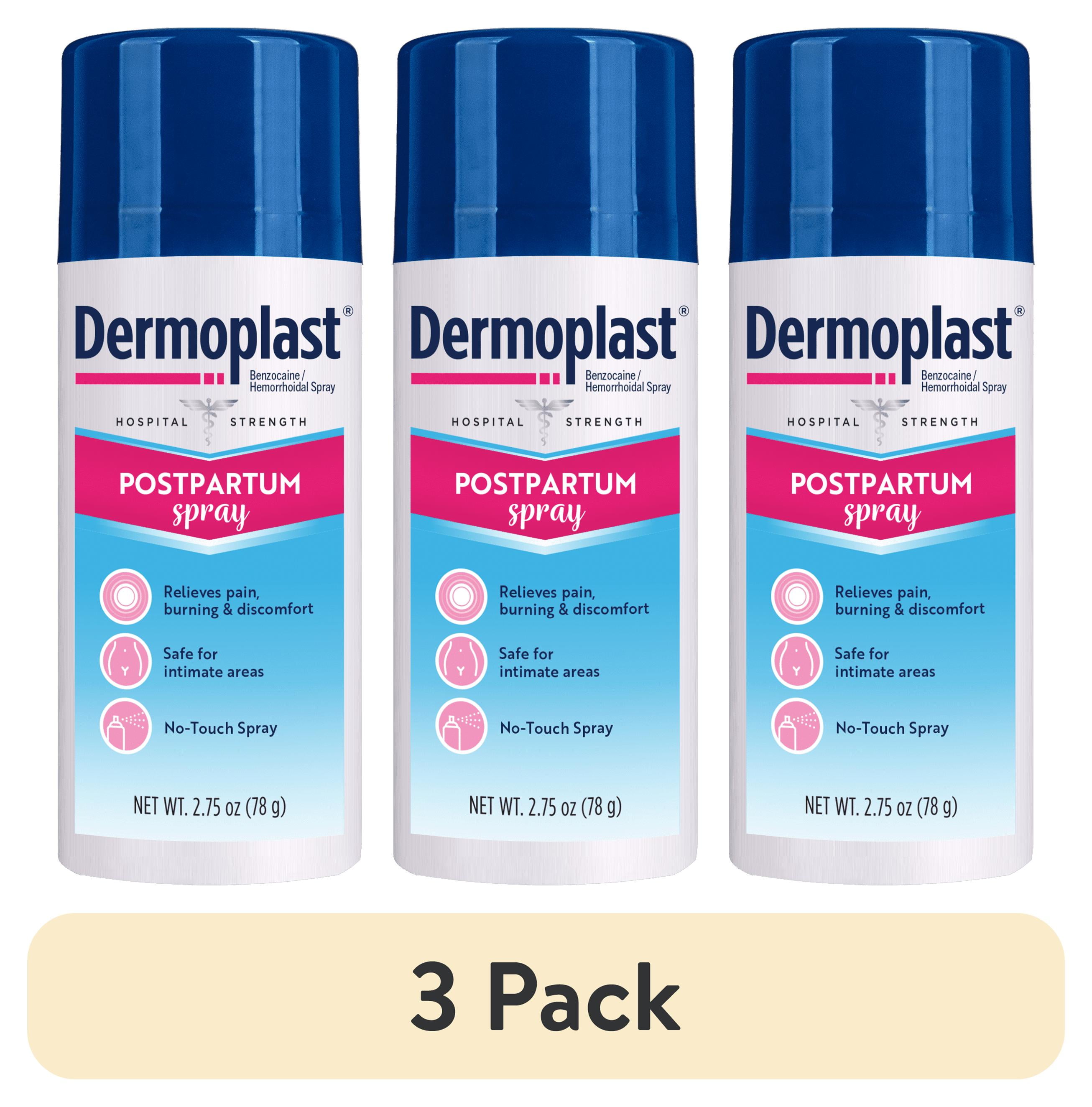 (3 pack) Dermoplast Postpartum Perineal Pain Relief Spray, Unscented, 2.75 oz