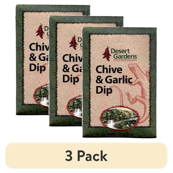 (3 pack) Desert Gardens Chive & Garlic Dip Mix