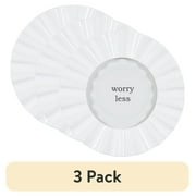 (3 pack) DesignOvation 4x4 Frilly White Decorative Tabletop Picture Frame