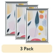 (3 pack) DesignOvation 4x6 Linear Silver Decorative Tabletop Picture Frame
