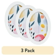 (3 pack) DesignOvation 4x6 Oval White Decorative Tabletop Picture Frame